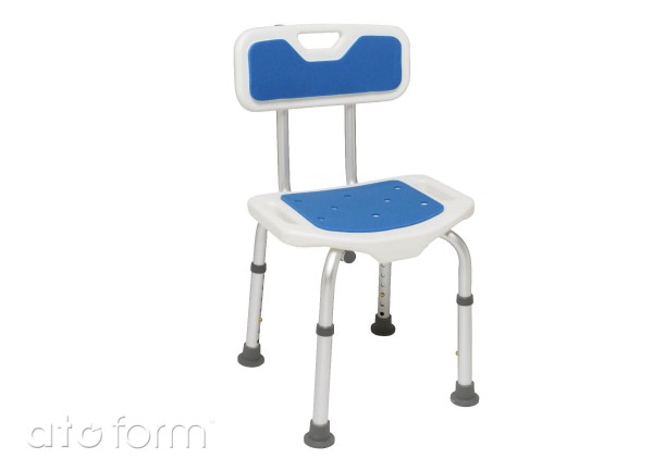 Blue seat Duschhocker verstellbar mit Rückenlehne