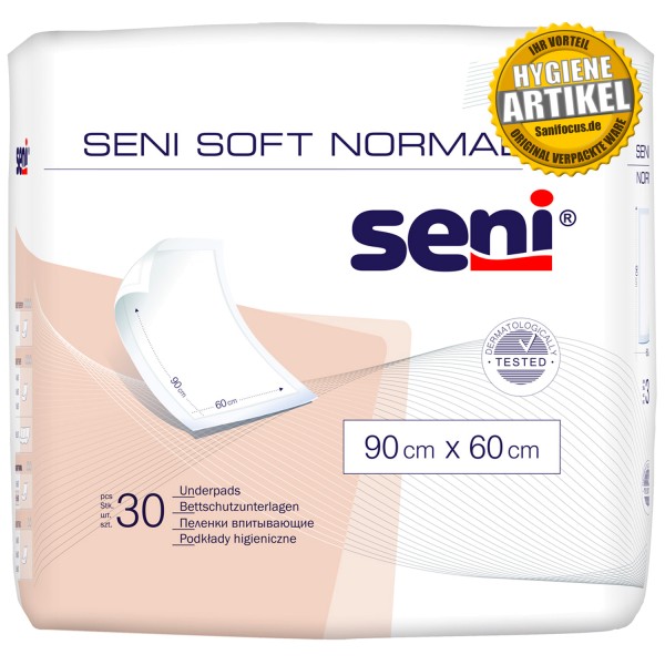 Krankenunterlage Seni Soft Normal 90 x 60 (4x30 Stück)