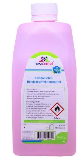 Hexadermal alkohol Händedesinfektion